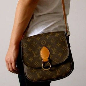 💎✨AUTHENTIC✨💎 Louis Vuitton Monogram Saint Cloud GM Shoulder Bag Brown